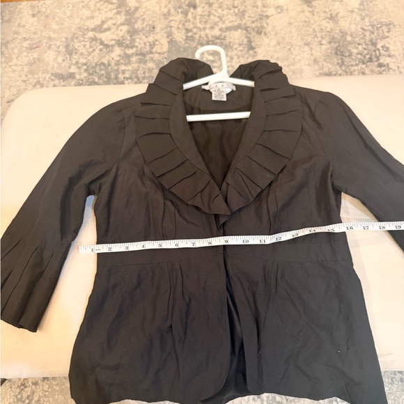 CAbi Black Ruffled Top - Picture 6 of 8